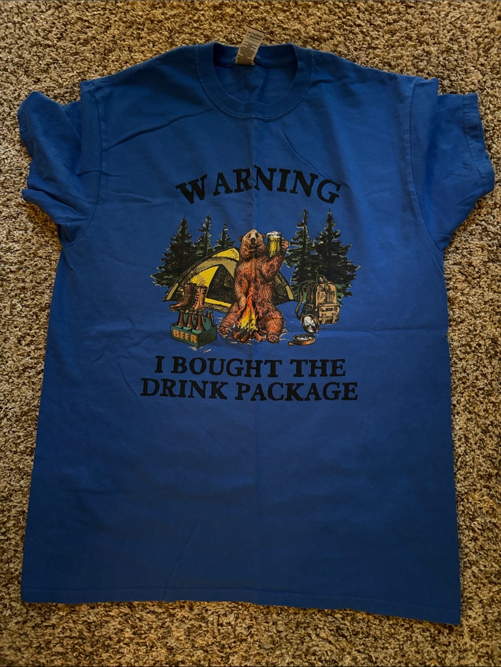 Gildan Blue Heavy Cotton Crewneck Tee